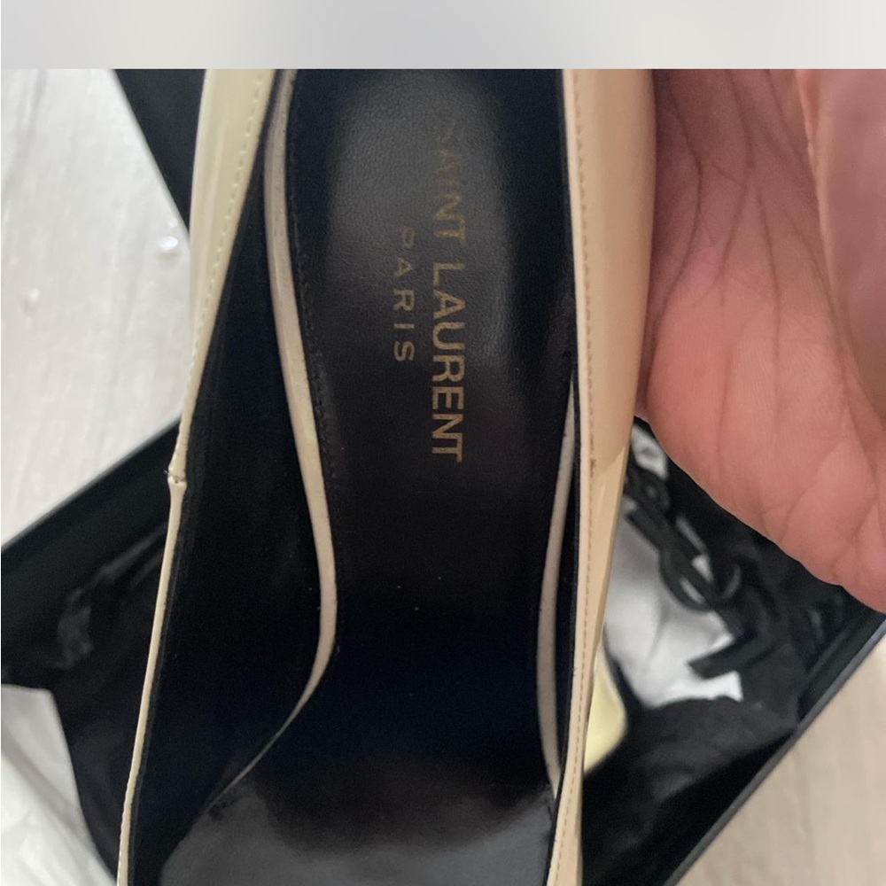 Saint Laurent Cream Stiletto Heels